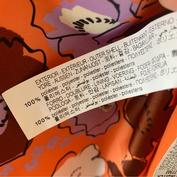 Zara Long Sleeve Floral Satin Mini Wrap Dress - Picture 12 of 12